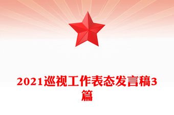 2021巡視工作表態(tài)發(fā)言稿3篇