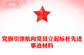 黨旗引領航向黨員立起標桿先進事跡材料