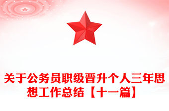 關(guān)于公務(wù)員職級晉升個人三年思想工作總結(jié)【十一篇】