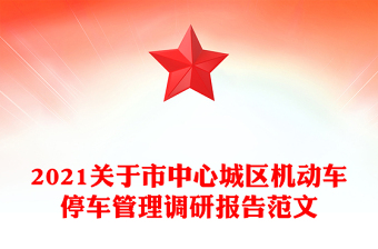 2021關(guān)于市中心城區(qū)機動車停車管理調(diào)研報告范文