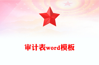 審計表word模板