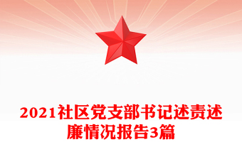 2021社區(qū)黨支部書記述責(zé)述廉情況報告3篇