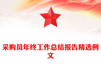 采購員年終工作總結報告精選例文