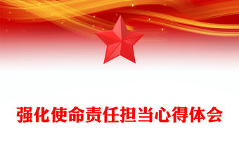 強化使命責任擔當心得體會