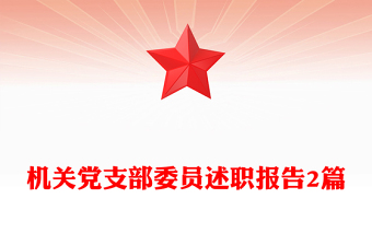 機關(guān)黨支部委員述職報告2篇