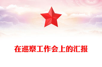 在巡察工作會(huì)上的匯報(bào)