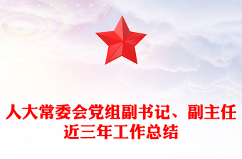 人大常委會(huì)黨組副書(shū)記、副主任近三年工作總結(jié)