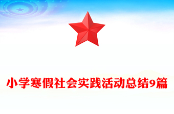 小學(xué)寒假社會(huì)實(shí)踐活動(dòng)總結(jié)9篇