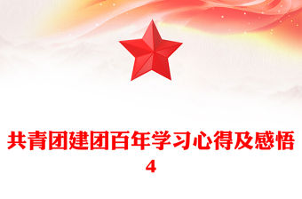 共青團建團百年學習心得及感悟4