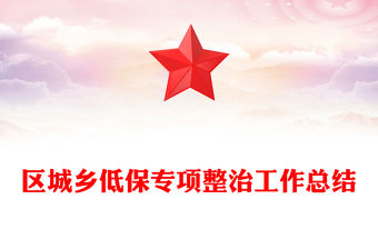 區城鄉低保專項整治工作總結