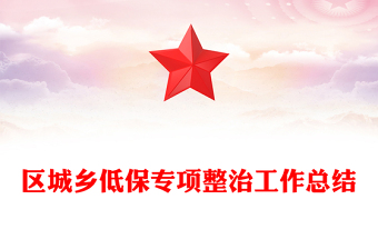 區(qū)城鄉(xiāng)低保專項整治工作總結(jié)