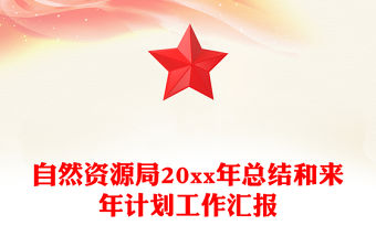 自然資源局20xx年總結和來年計劃工作匯報