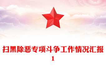 掃黑除惡專項(xiàng)斗爭工作情況匯報(bào)1