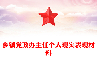 鄉(xiāng)鎮(zhèn)黨政辦主任個人現(xiàn)實表現(xiàn)材料