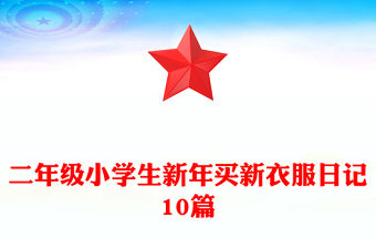 二年級小學生新年買新衣服日記10篇