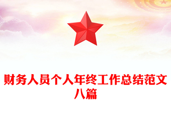 財(cái)務(wù)人員個(gè)人年終工作總結(jié)范文八篇