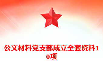 公文材料黨支部成立全套資料10項