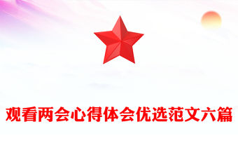 觀看兩會心得體會優選范文六篇
