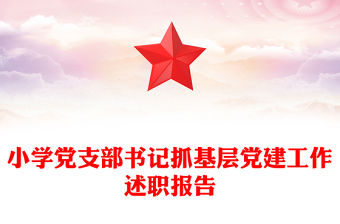 小學(xué)黨支部書(shū)記抓基層黨建工作述職報(bào)告