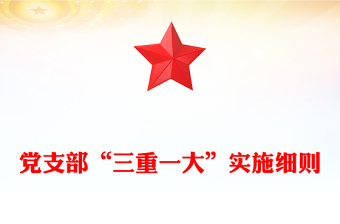 黨支部“三重一大”實施細則