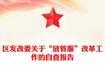 區(qū)發(fā)改委關(guān)于“放管服”改革工作的自查報(bào)告