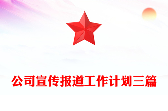 公司宣傳報(bào)道工作計(jì)劃三篇