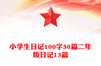 小學(xué)生日記100字30篇二年級日記13篇