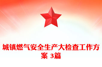 城鎮燃氣安全生產大檢查工作方案 3篇