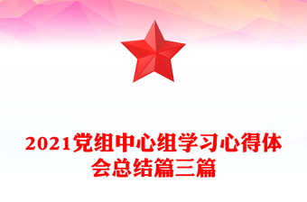2021黨組中心組學習心得體會總結(jié)篇三篇