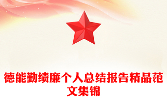 德能勤績廉個人總結(jié)報告精品范文集錦