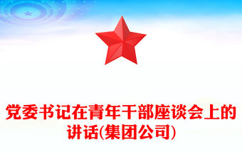 黨委書(shū)記在青年干部座談會(huì)上的講話(集團(tuán)公司)