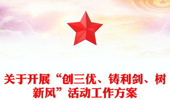 關(guān)于開展“創(chuàng)三優(yōu)、鑄利劍、樹新風”活動工作方案