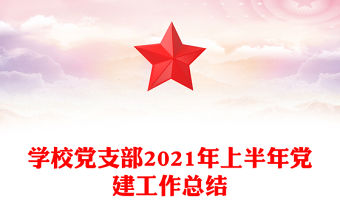 學校黨支部2021年上半年黨建工作總結