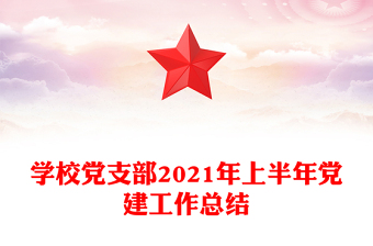 學(xué)校黨支部2021年上半年黨建工作總結(jié)