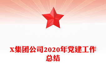 X集團(tuán)公司2020年黨建工作總結(jié)