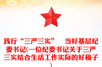 踐行“三嚴(yán)三實(shí)” 當(dāng)好基層紀(jì)委書記(一位紀(jì)委書記關(guān)于三嚴(yán)三實(shí)結(jié)合生活工作實(shí)際的好稿子)