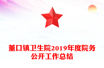 董口鎮(zhèn)衛(wèi)生院2019年度院務(wù)公開(kāi)工作總結(jié)