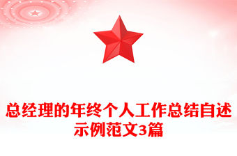 總經理的年終個人工作總結自述示例范文3篇