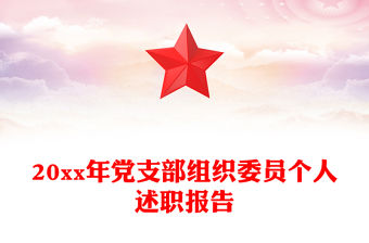 20xx年黨支部組織委員個人述職報告