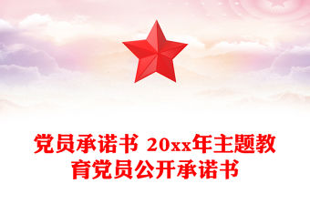 黨員承諾書 20xx年主題教育黨員公開(kāi)承諾書