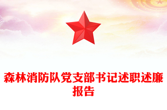 森林消防隊黨支部書記述職述廉報告