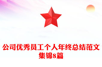 公司優秀員工個人年終總結范文集錦8篇
