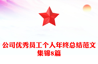 公司優(yōu)秀員工個(gè)人年終總結(jié)范文集錦8篇