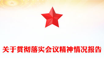 關(guān)于貫徹落實(shí)會(huì)議精神情況報(bào)告