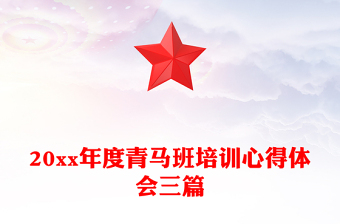 20xx年度青馬班培訓(xùn)心得體會三篇