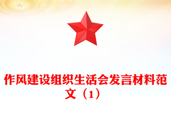 作風(fēng)建設(shè)組織生活會(huì)發(fā)言材料范文（1）