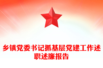 鄉(xiāng)鎮(zhèn)黨委書記抓基層黨建工作述職述廉報告