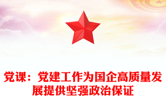 黨課:黨建工作為國(guó)企高質(zhì)量發(fā)展提供堅(jiān)強(qiáng)政治保證