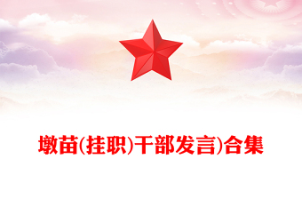 墩苗(掛職)干部發(fā)言)合集