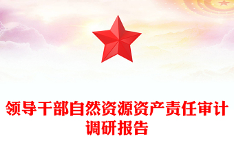 領(lǐng)導(dǎo)干部自然資源資產(chǎn)責(zé)任審計(jì)調(diào)研報(bào)告